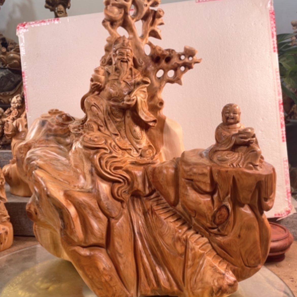 【闪购商品】柏木丁**贝崖柏工艺品摆件