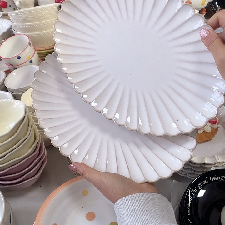 瓷片瑕疵特价陶瓷鱼盘