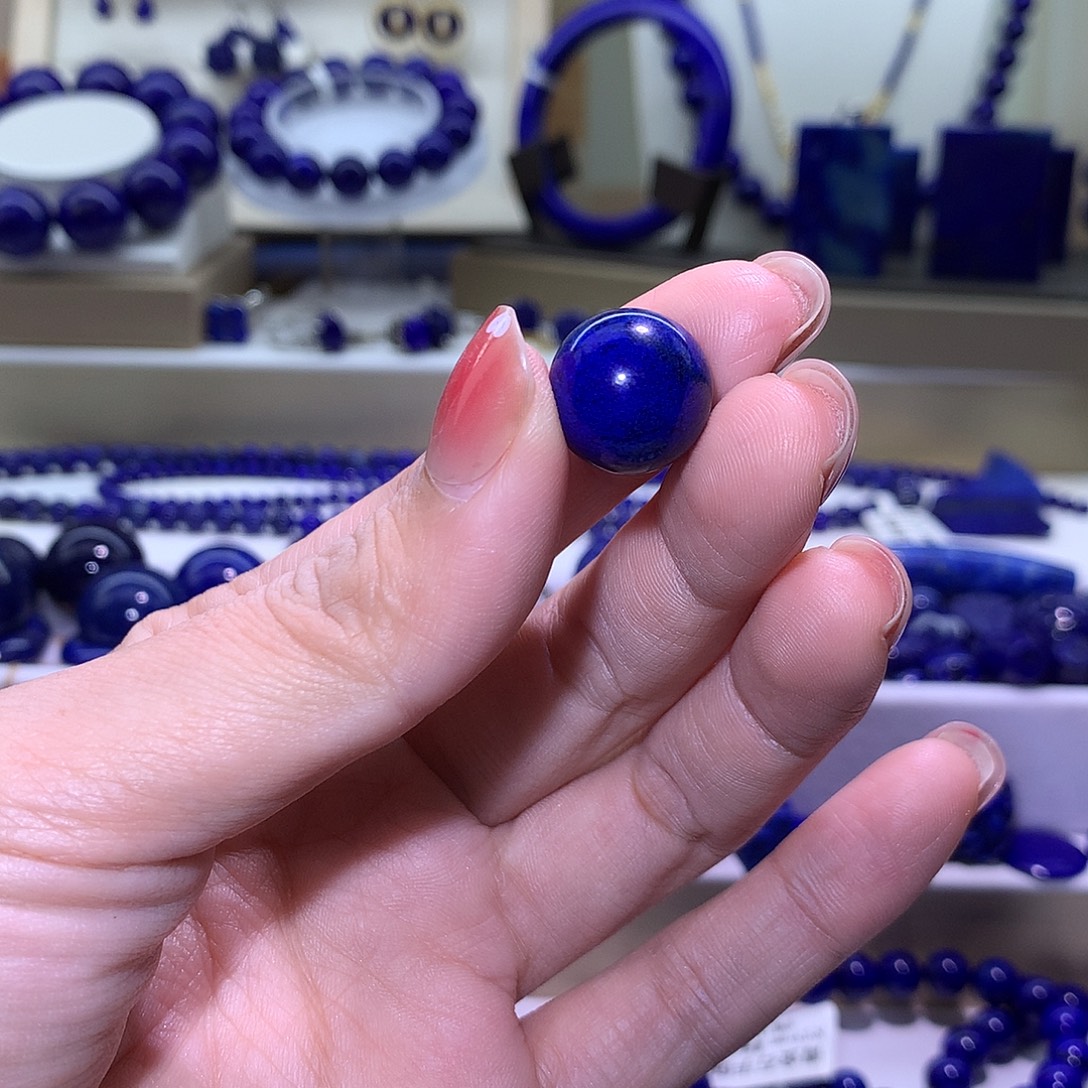 ****奈青金石未镶嵌天然原矿单圆珠14.4 m