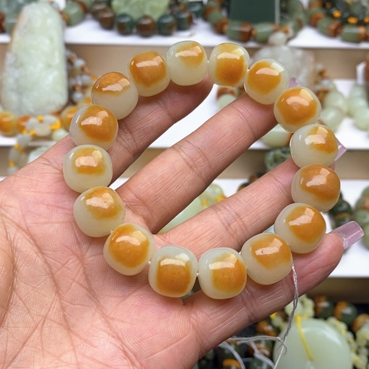 手串未镶嵌透闪石质玉佐**源