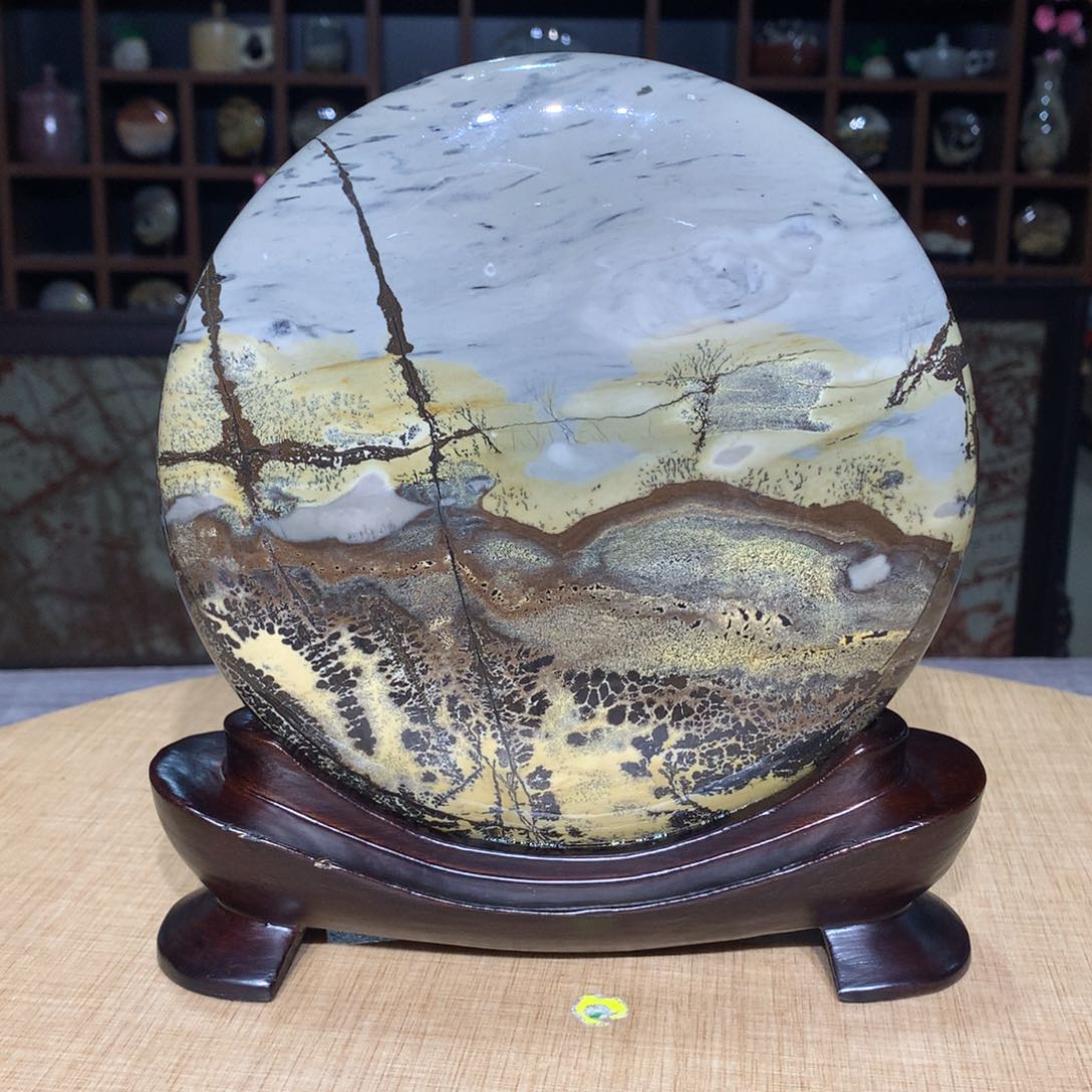 紫砂广西国画石，收藏观赏