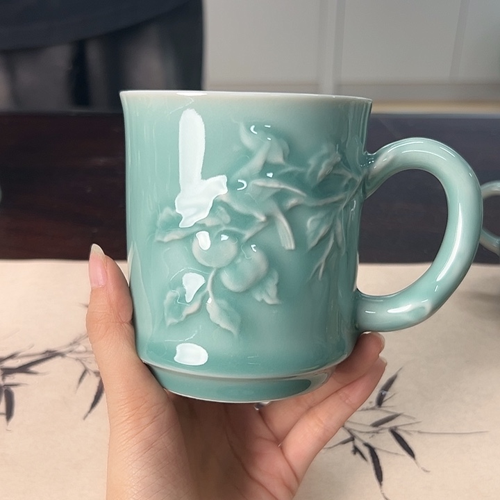 龙泉云间青瓷小米茶器