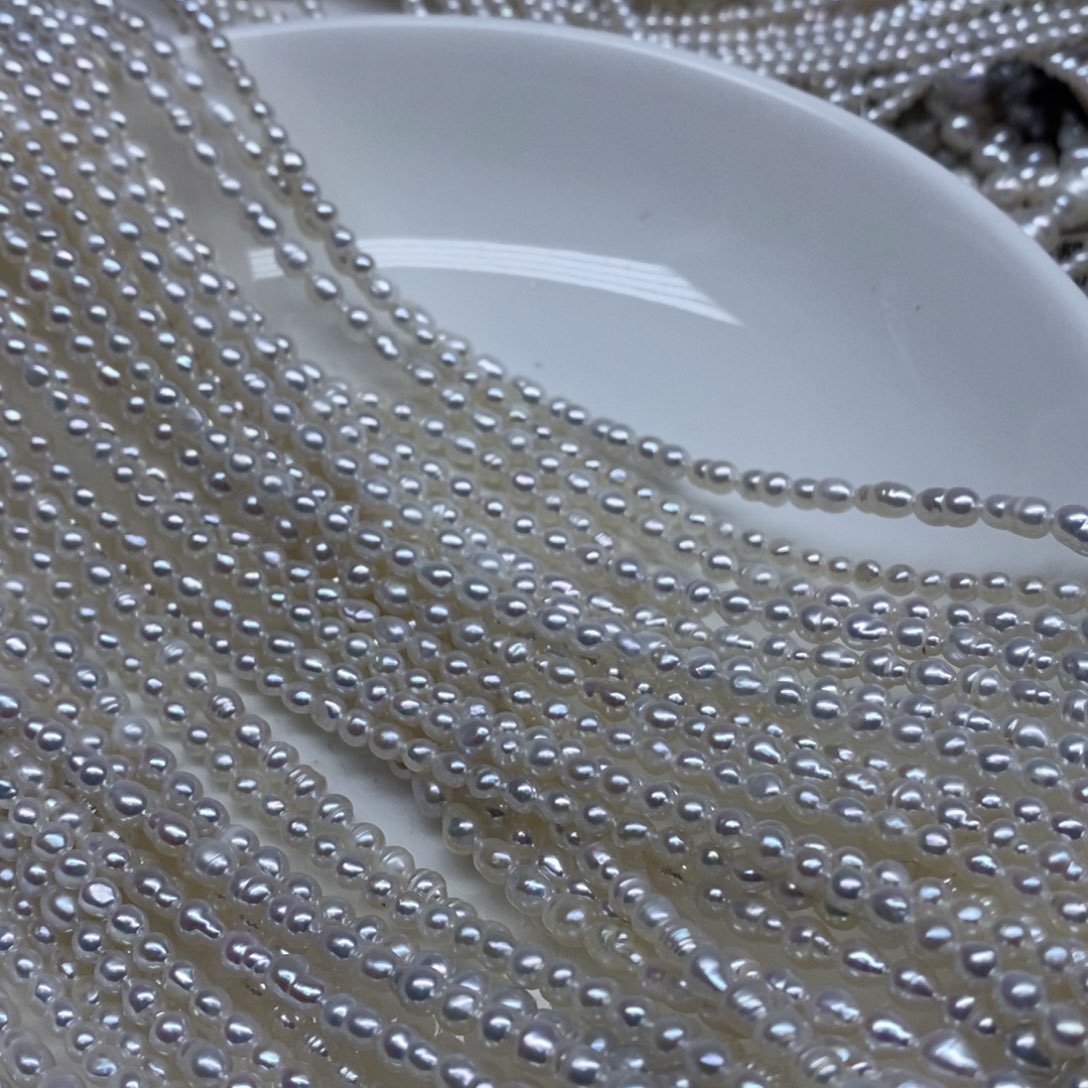 淡水珍珠颈饰未镶嵌发3条