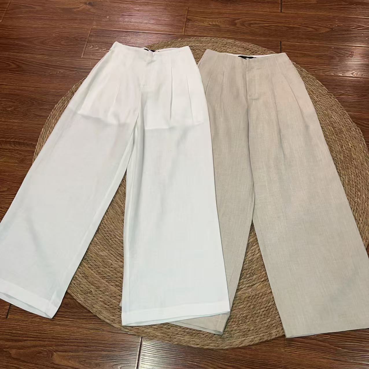 【那尚新品】百搭休闲亚麻西装裤