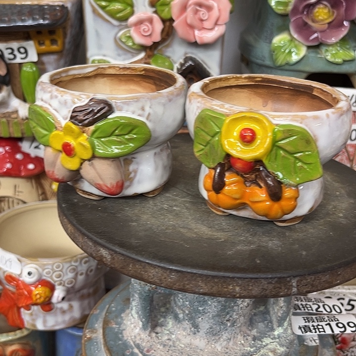 粗陶材质多肉花盆