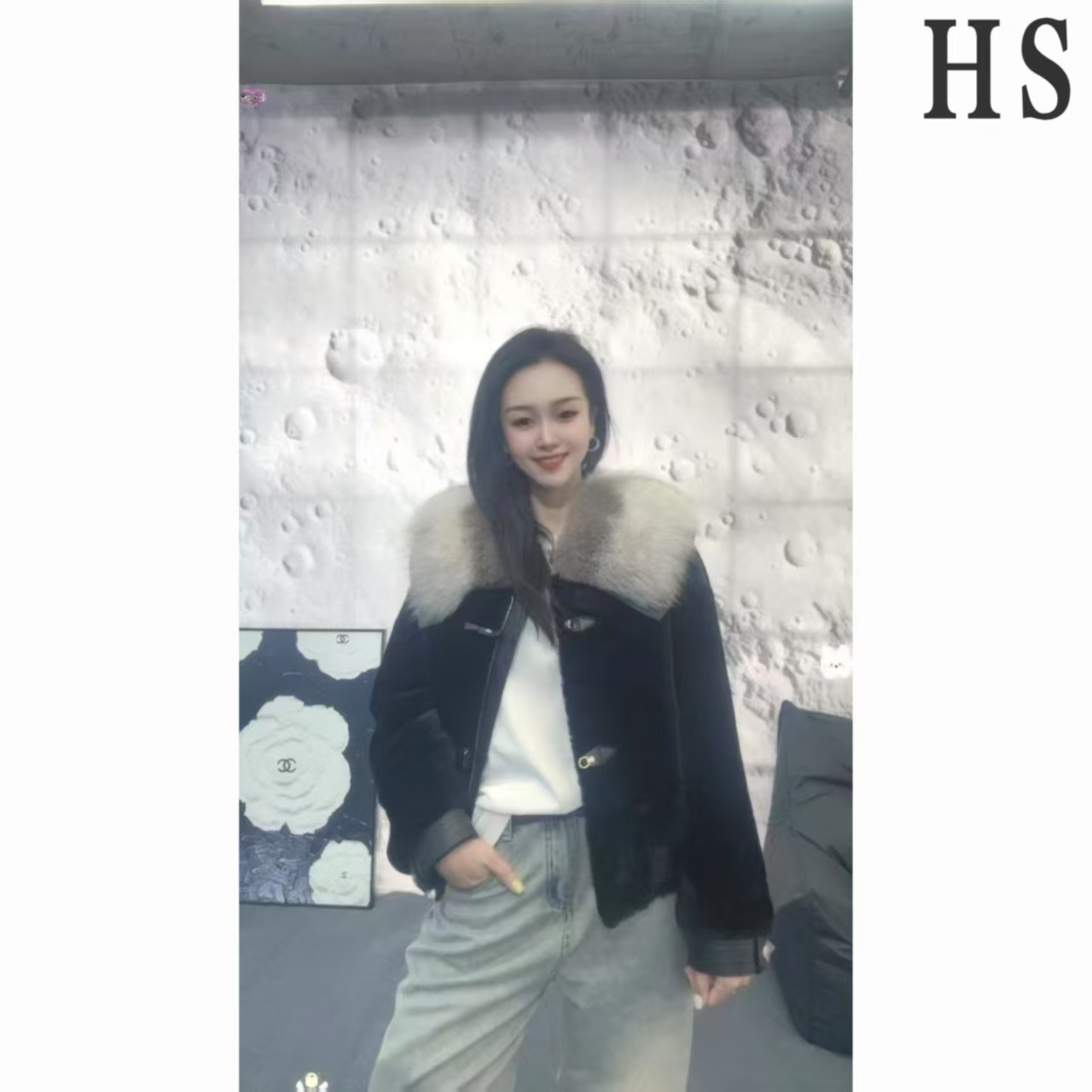 JZ皮草[2546]早春冬季新款狐狸毛皮毛一体