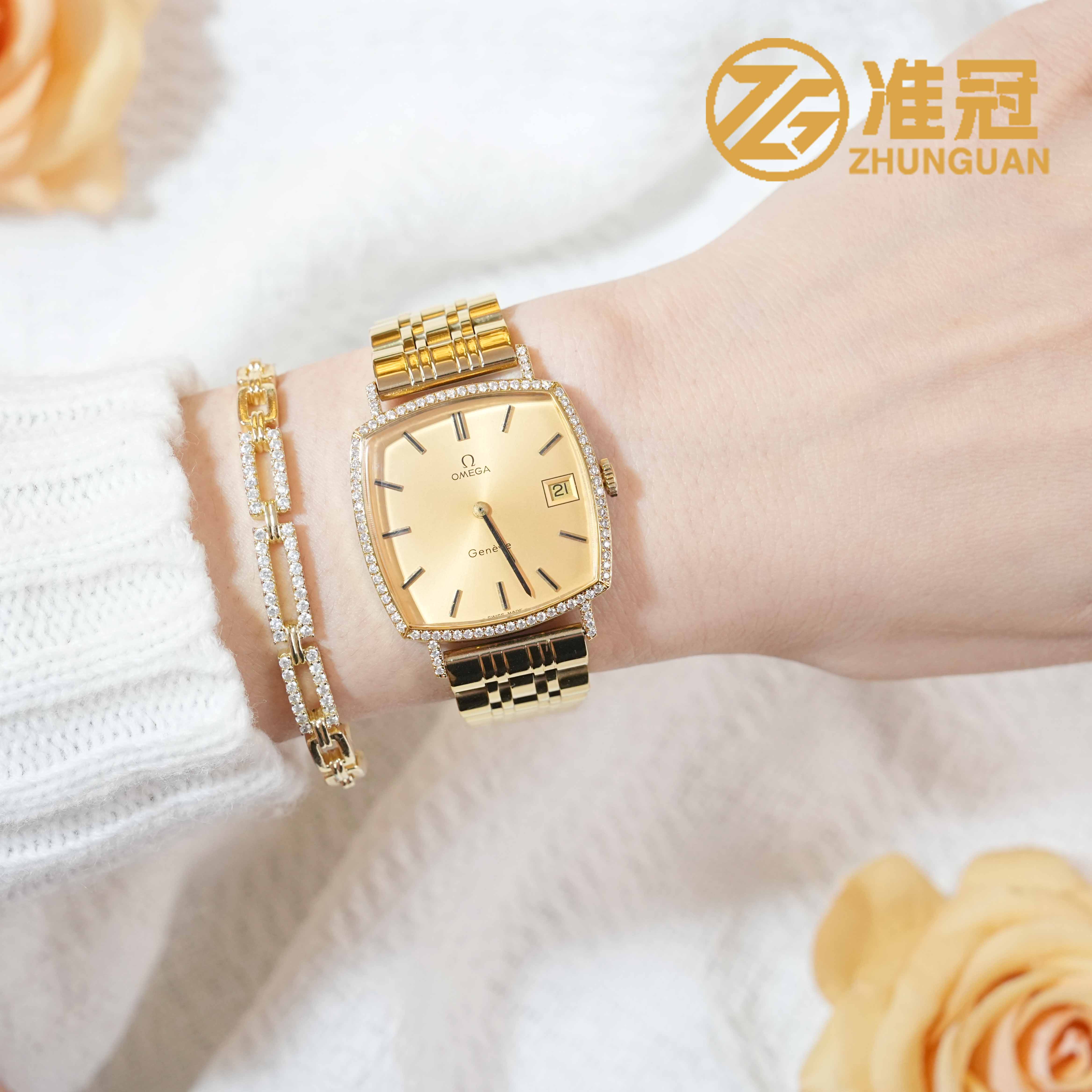 95新 Omega/欧米茄 31.5mm手动机械GX5593后钻日内瓦系列