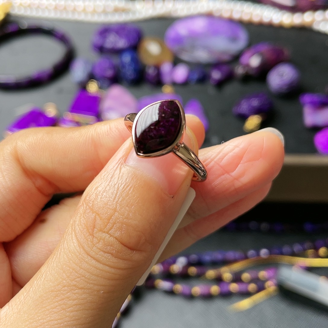 苏纪石（舒俱来）戒指银S925镶嵌