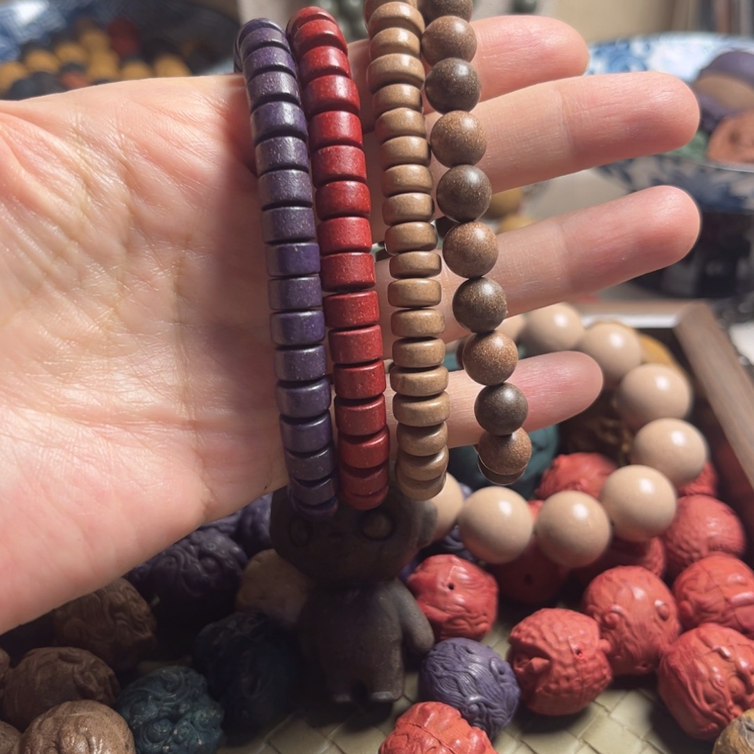 泥塑0.8的合香珠4条