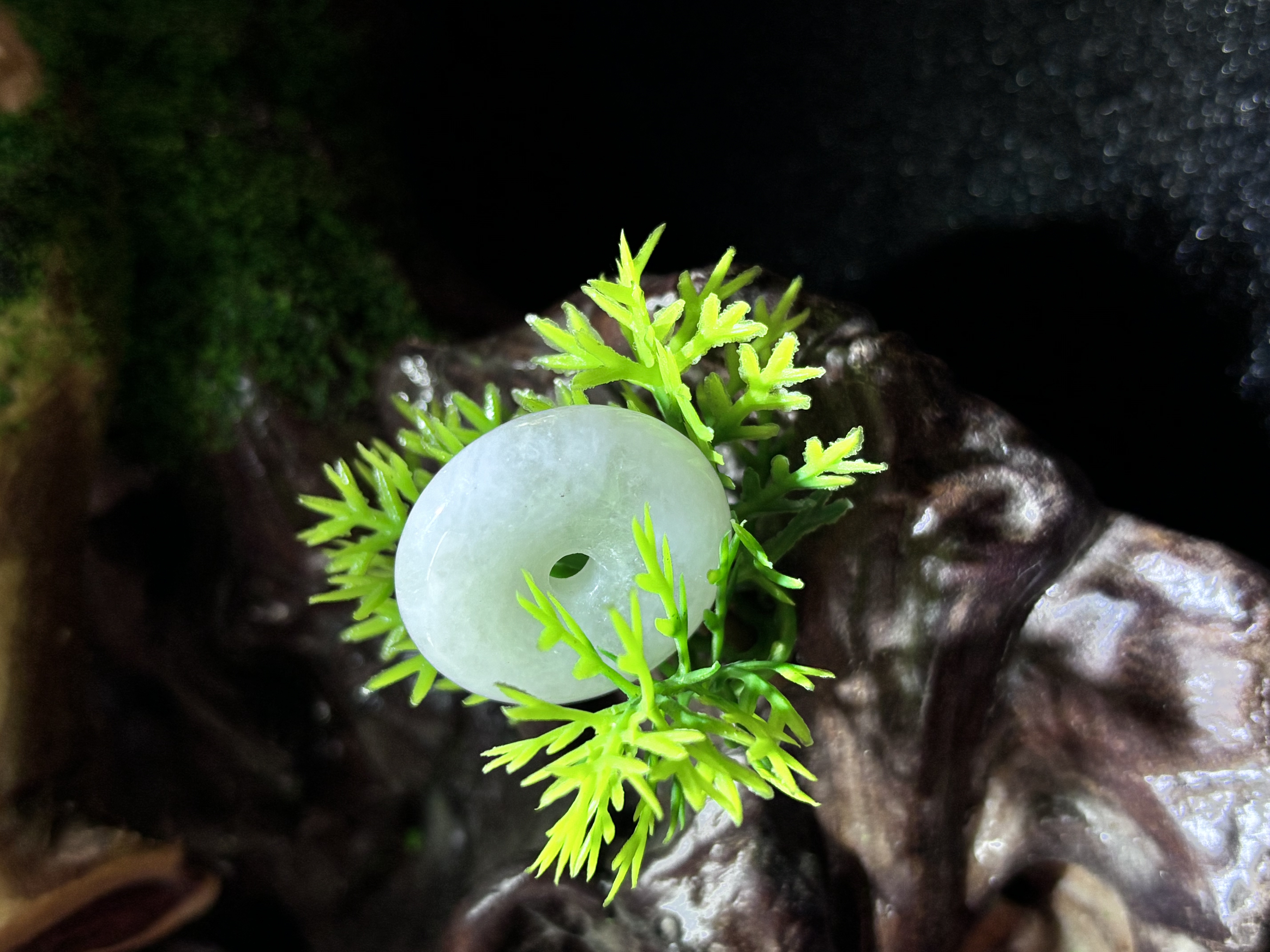 缅甸天然A货翡翠平安扣吊坠男女通用