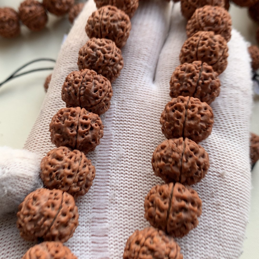 金刚菩提手串姜黄皮同树同轴19尺寸无黄无色差