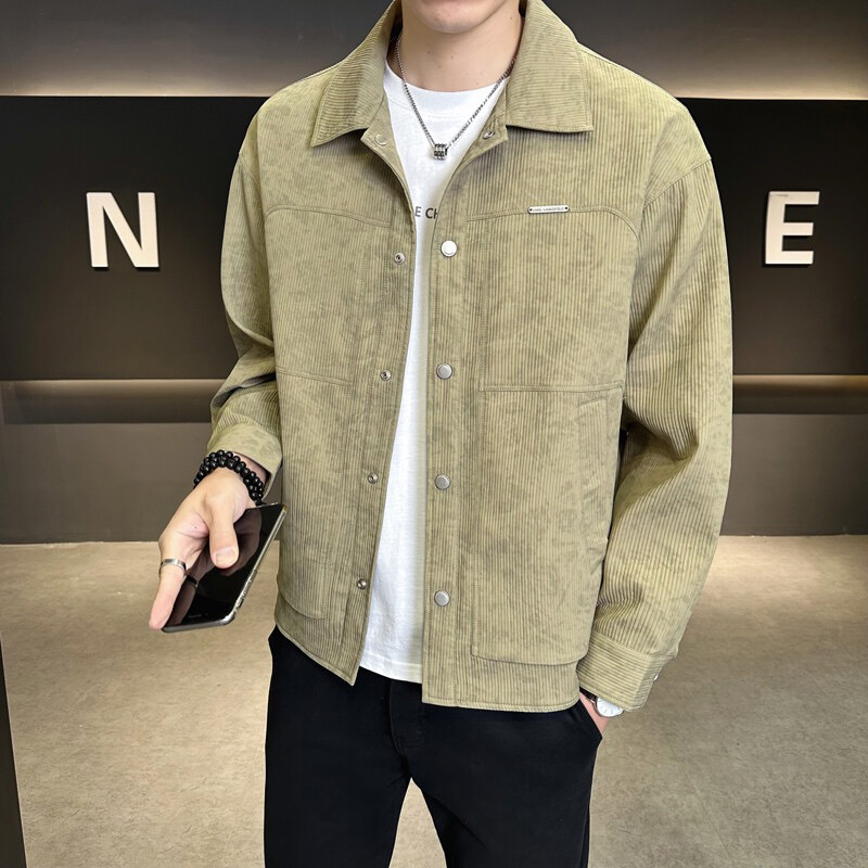 （安安严选）秋季小清新百搭高级感男士扎染工艺高品质夹克外套