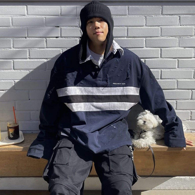 GRAILZ TALK PROJECT G/R做旧破坏小众潮牌美式POLO衫长袖卫衣