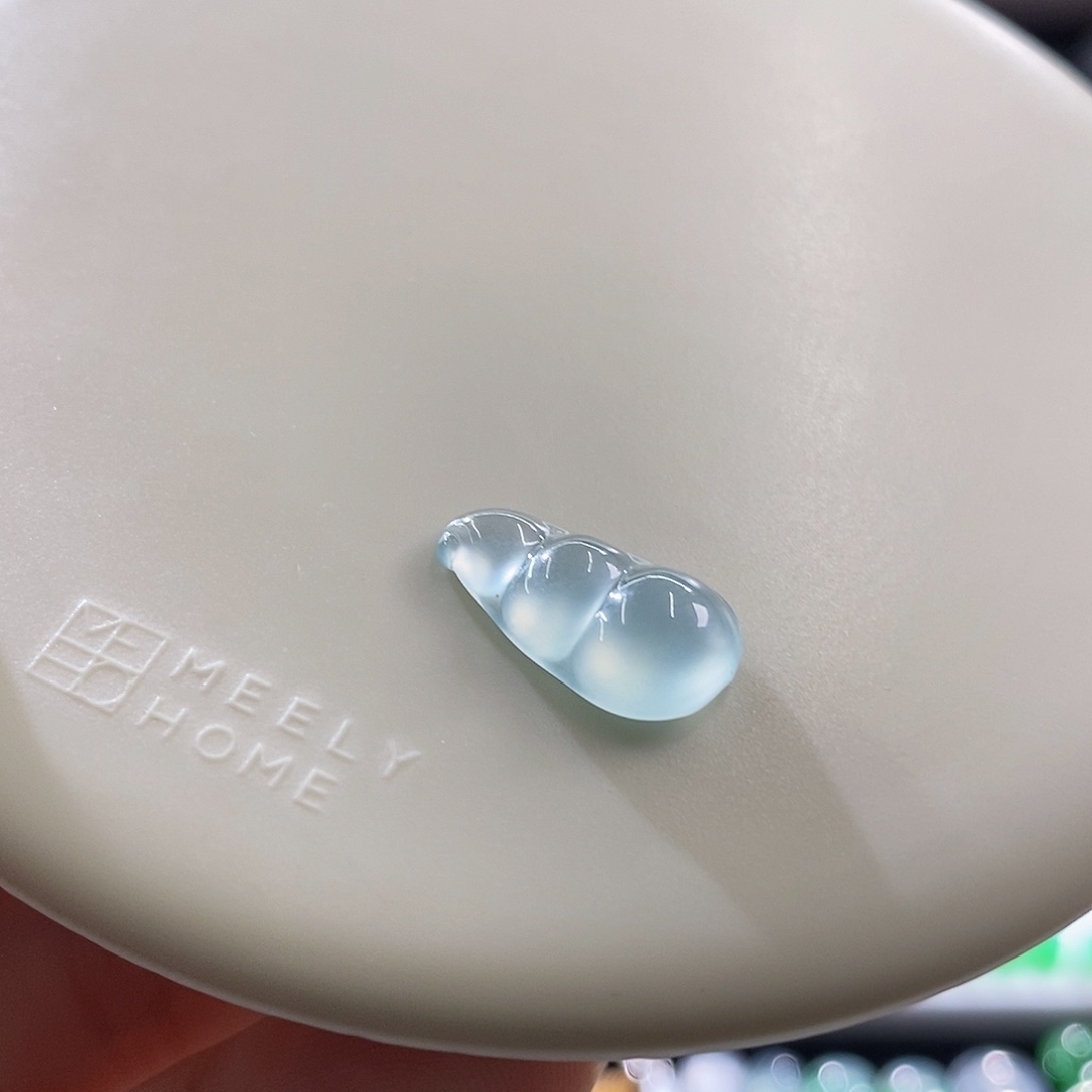 散珠翡翠玻璃种福豆