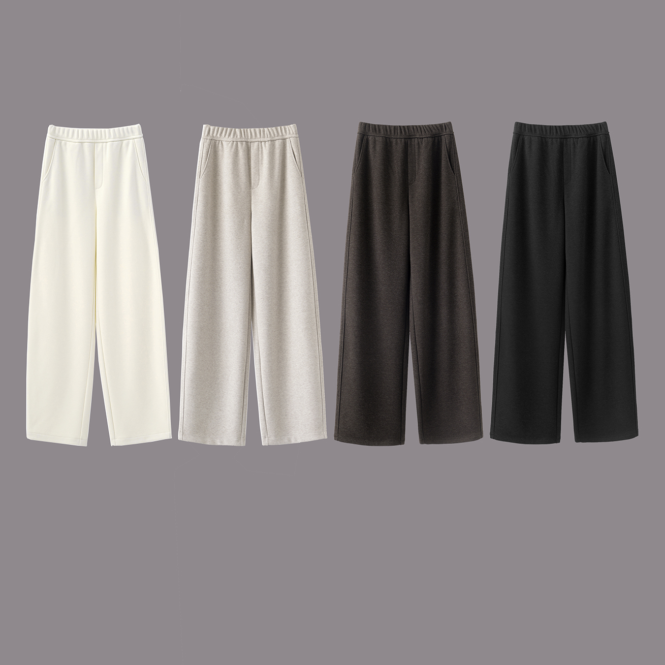 秋冬新款百搭时尚加绒加厚高腰窄版显瘦镰刀垂垂裤