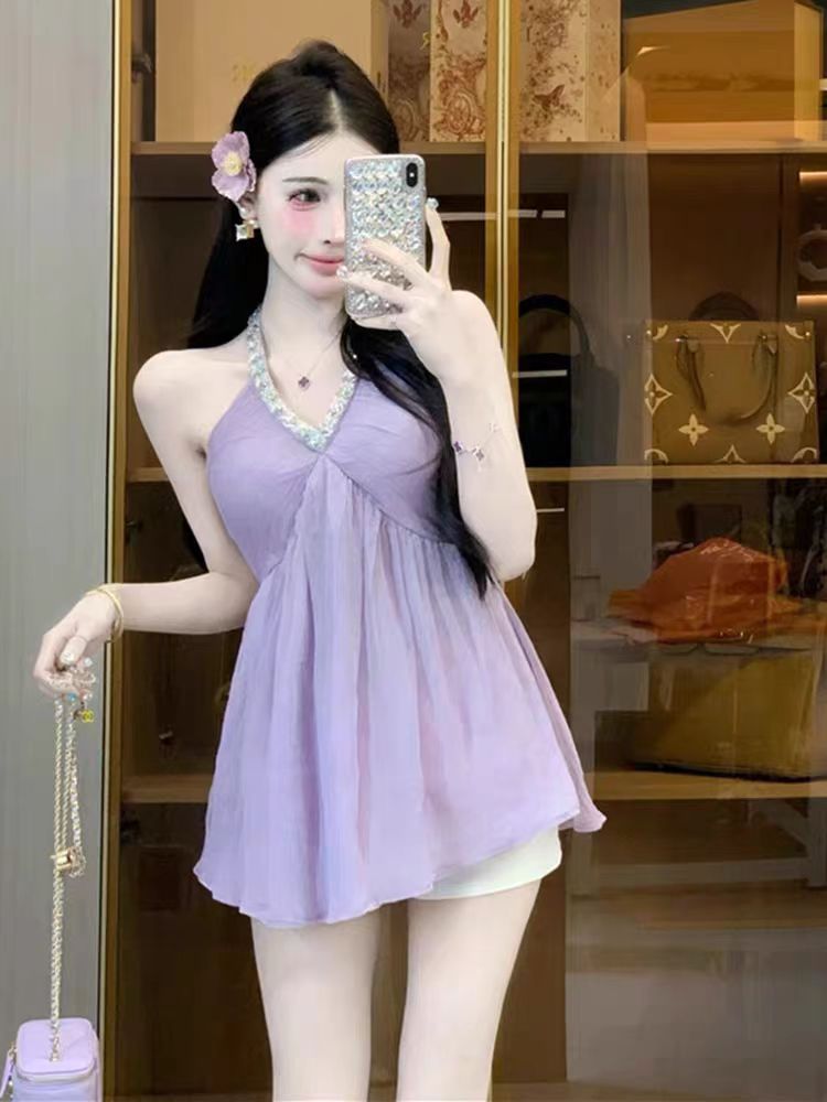 纯欲辣妹上衣气质修身小众显瘦时尚巴胺系列夏季宽松设计感甜美