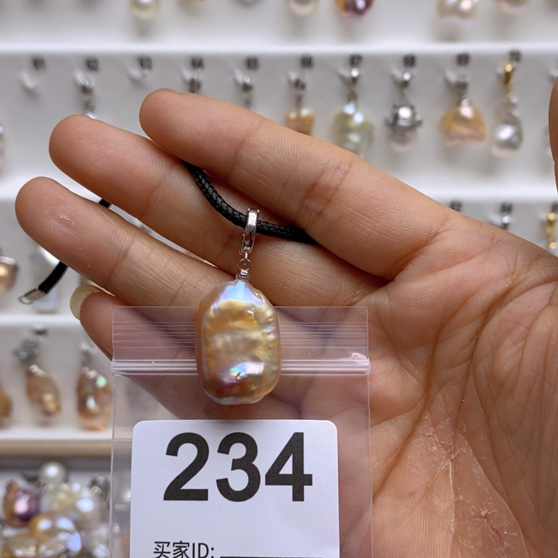 淡水珍珠颈饰银S925镶嵌234