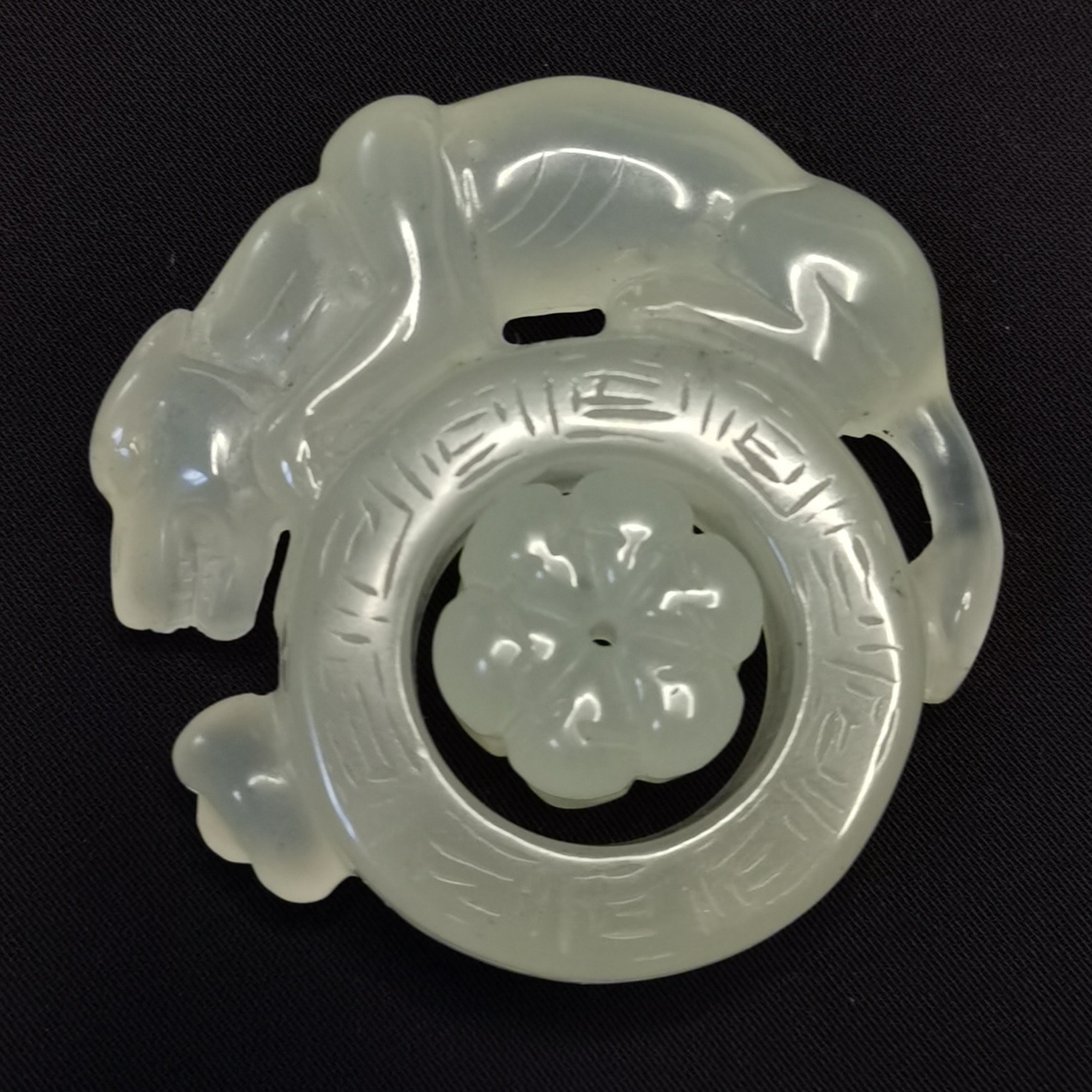 岫玉冰透玉扳指，暴富来财，手工制作