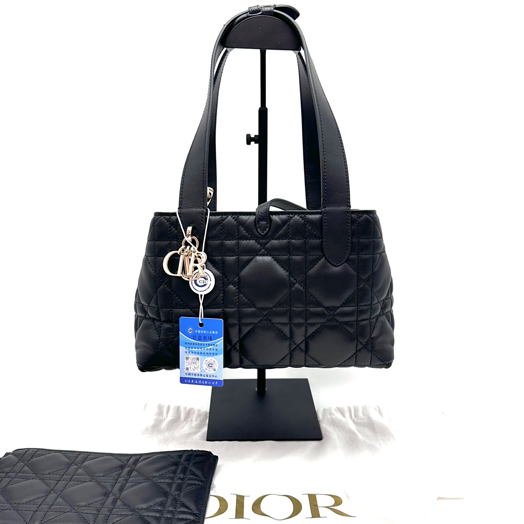 99新 DIOR/迪奥 toujours黑金小号子母手提包 42723