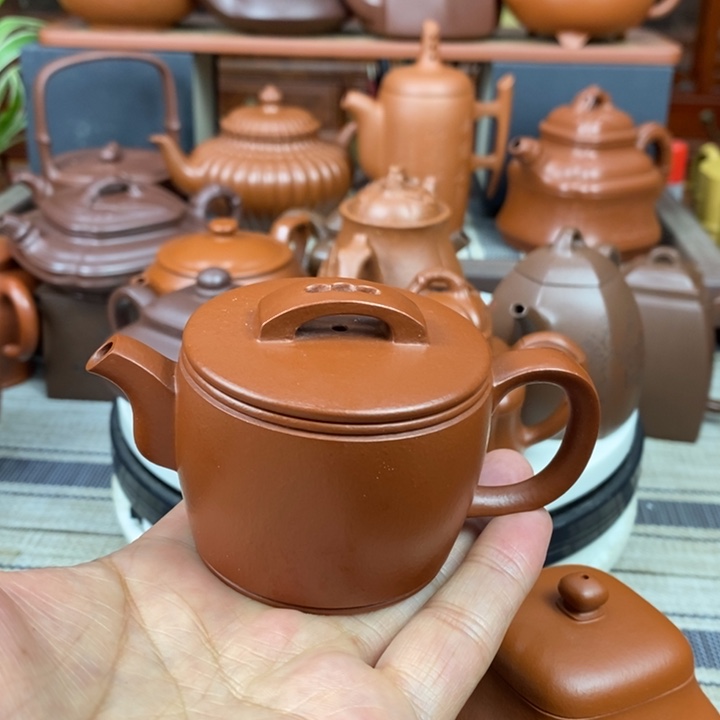 紫砂茶壶汉瓦100Cc原矿赵庄朱泥特价