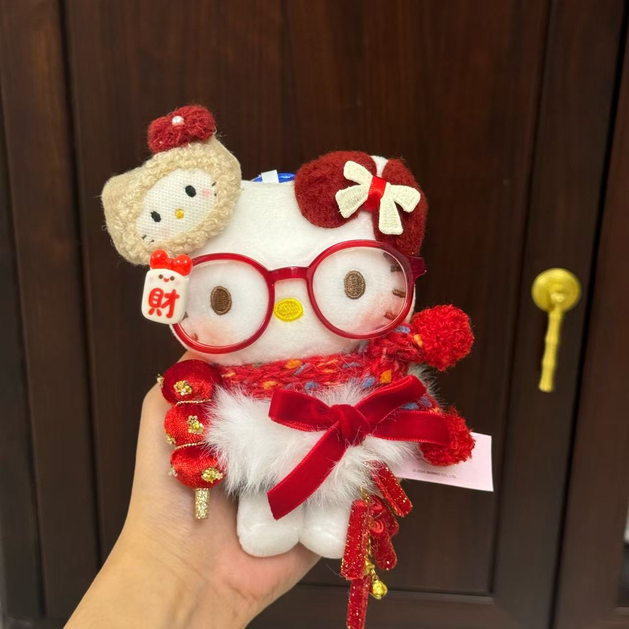 正版三丽鸥hellokitty包包挂件新年款七夕礼物闺密男友毛绒挂件
