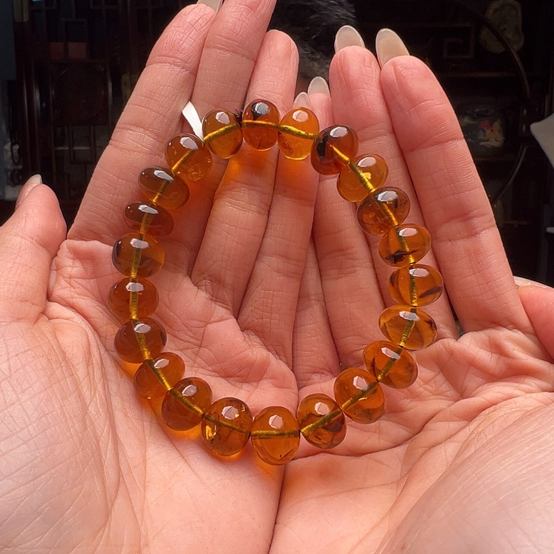 琥珀裸石未镶嵌抚顺琥珀10020。12mm