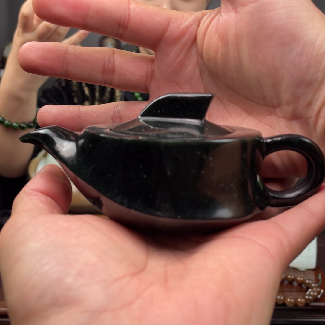 未镶嵌和田玉摆件和田玉茶壶未镶嵌