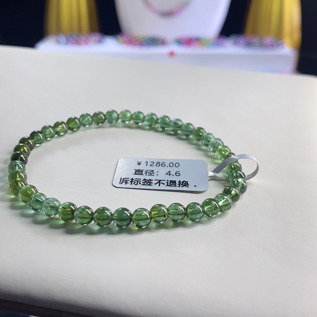 未镶嵌手链碧玺绿色