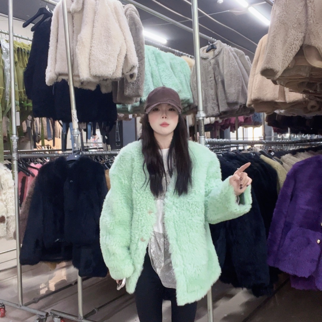 真皮皮毛一体外套222-199