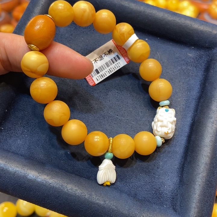 琥珀手链未镶嵌蜜蜡