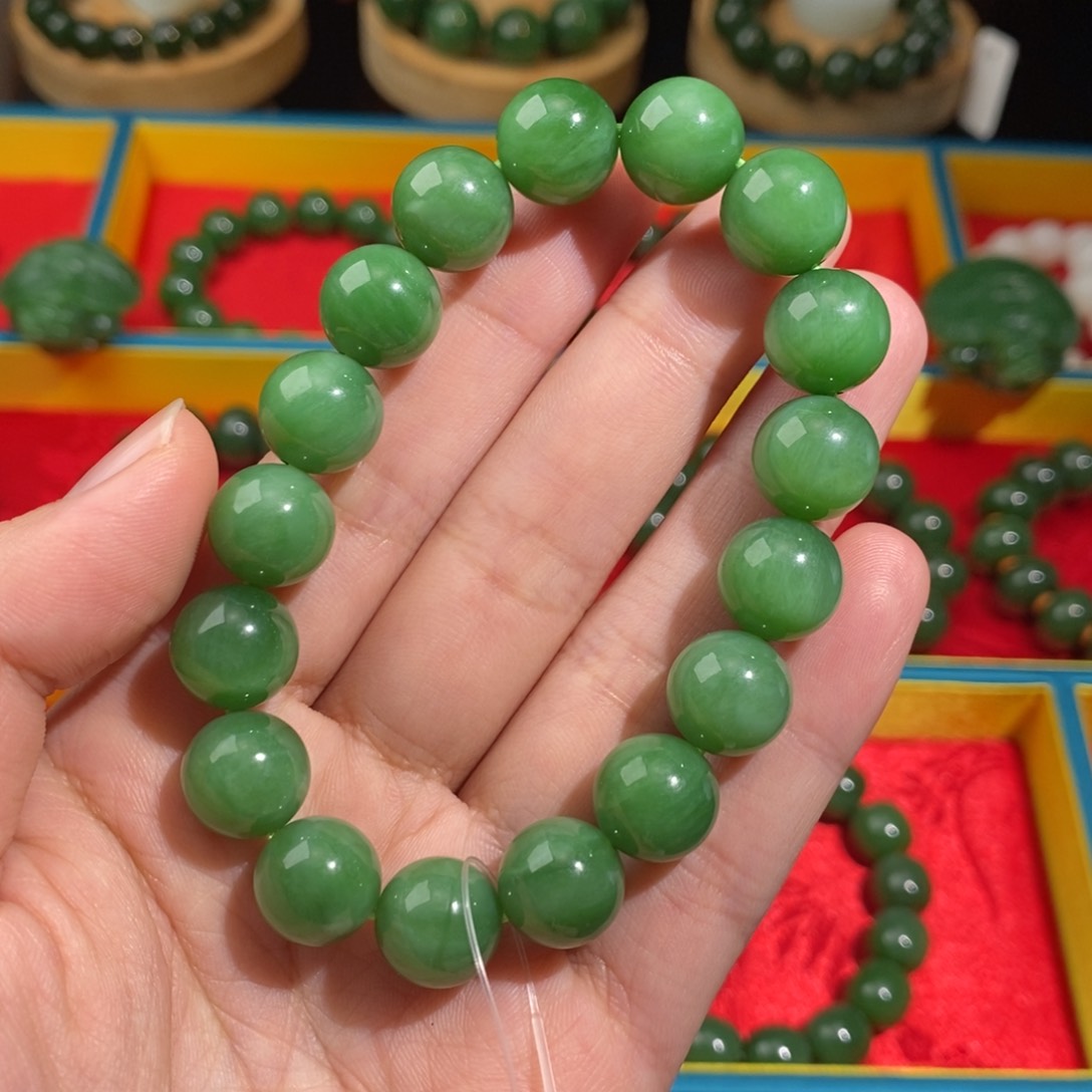 和田玉（碧玉）手链未镶嵌