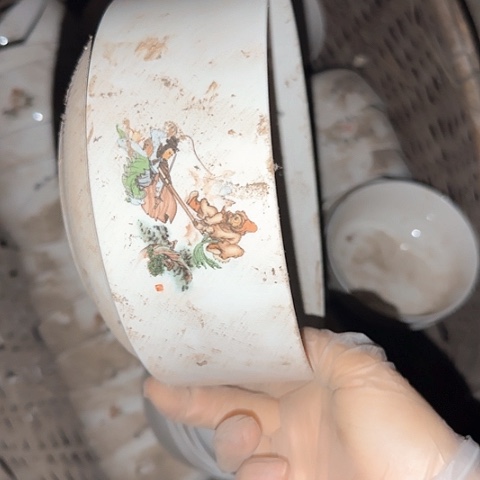 瓷片国营厂库存微瑕18cm