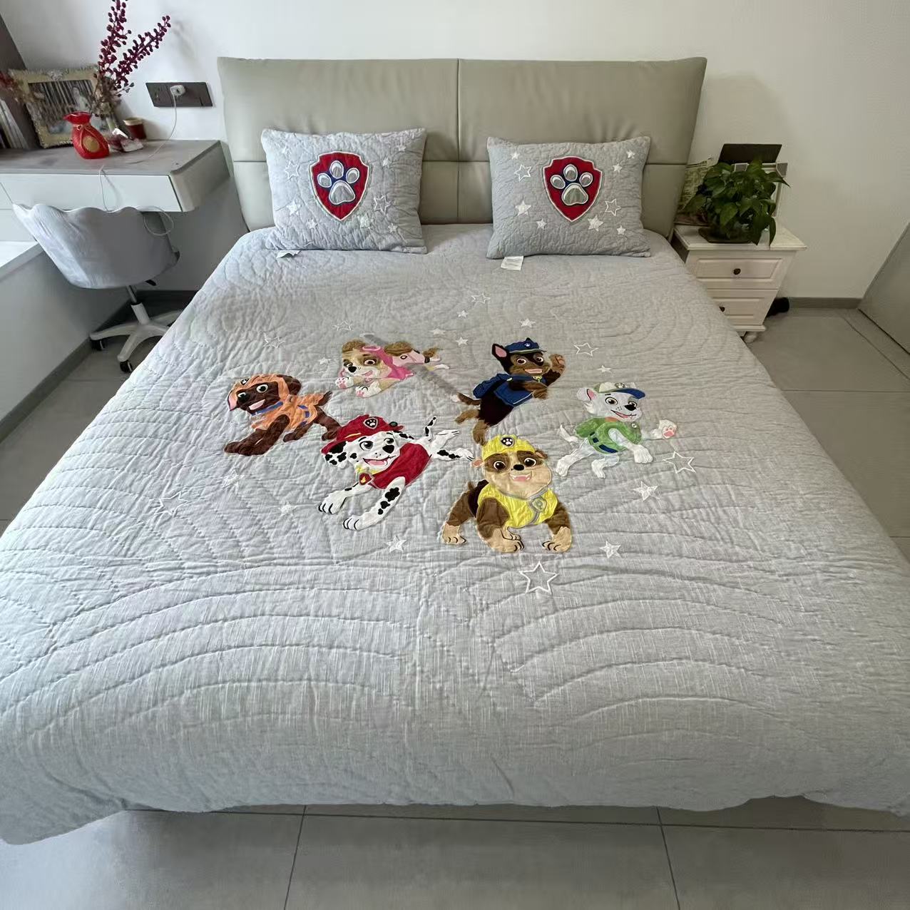 汪汪队PB绗缝床盖贴布