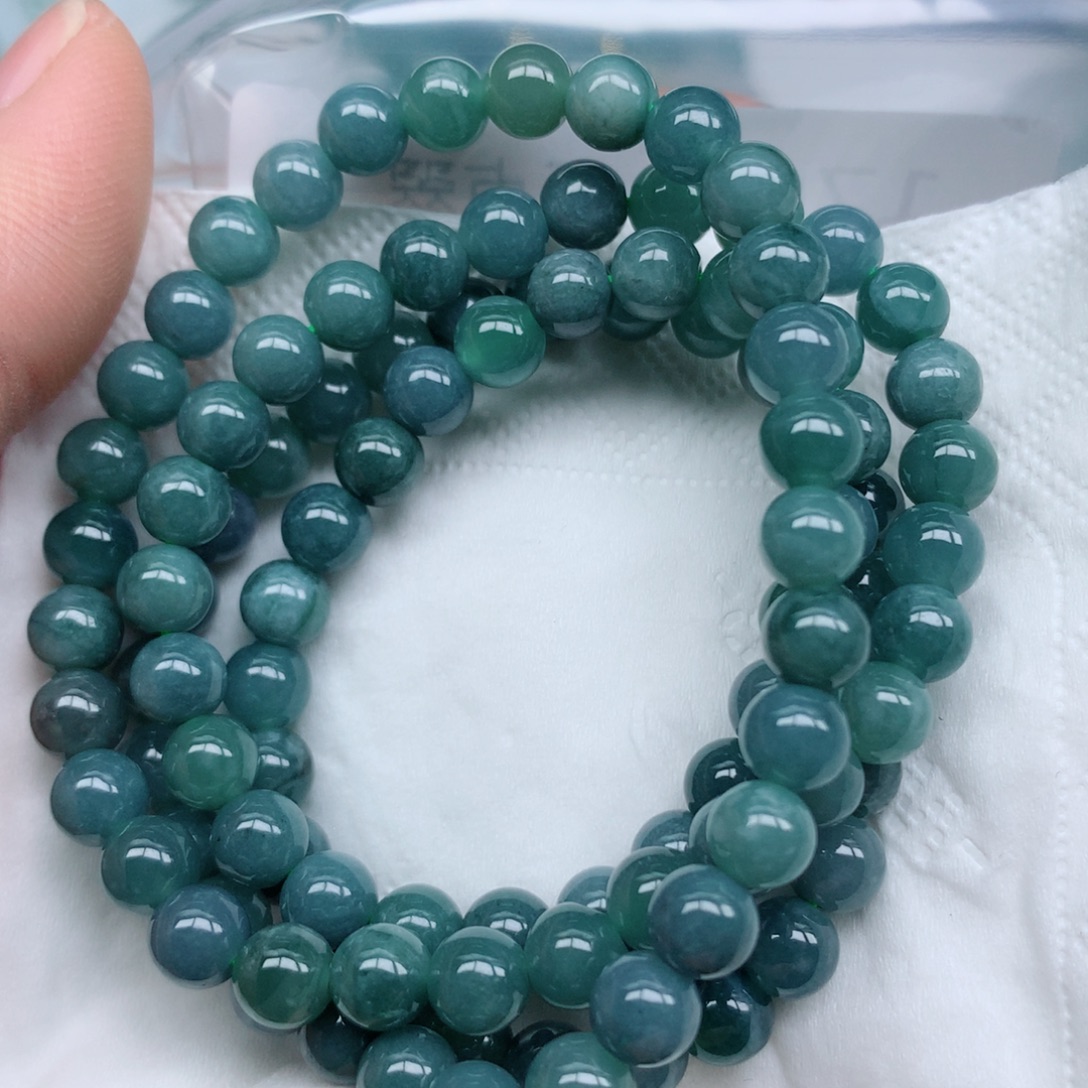 翡翠未镶嵌颈饰珠子