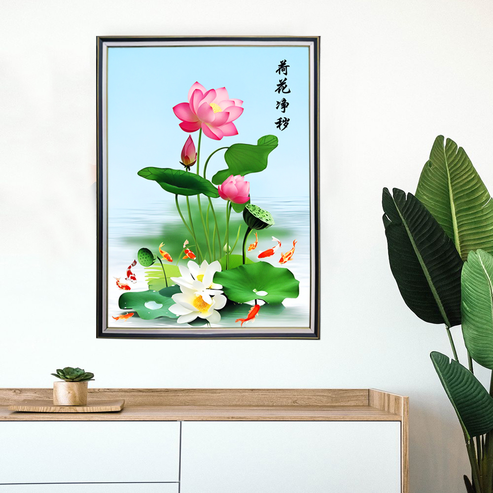  【荷花鲤鱼】2016九鱼装饰画