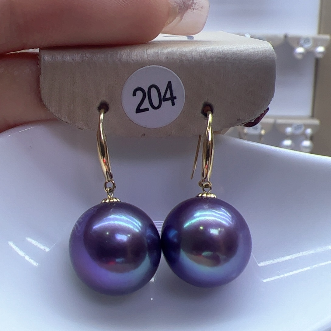 淡水珍珠耳饰18K金镶嵌