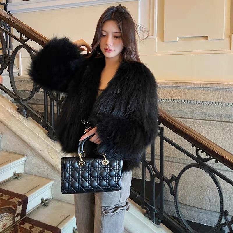 【1大發多色50公分链接】秋冬编织貉子毛保真假一赔十气质百搭款