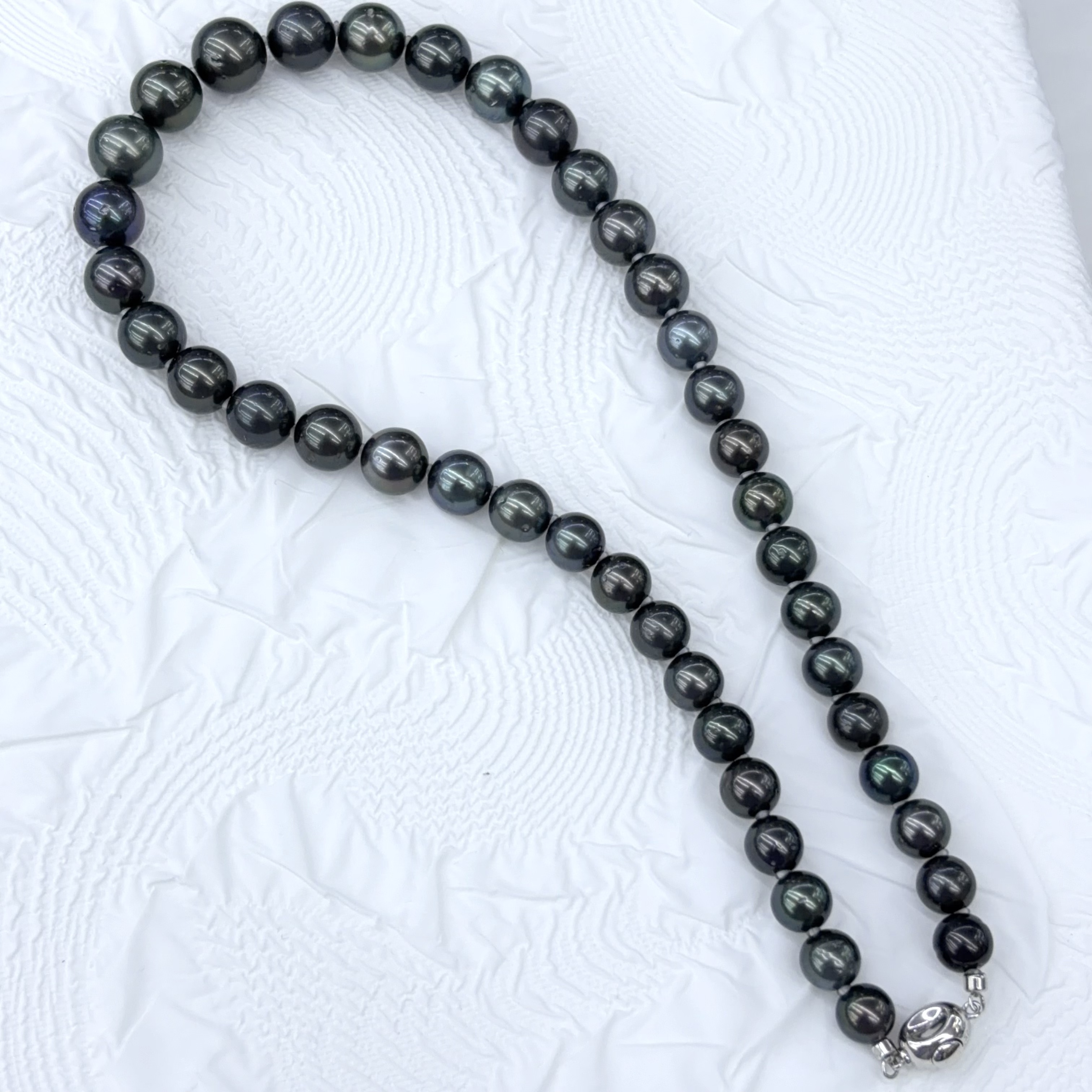 S925海水珍珠大溪地（纯黑色）项链-8-11mm（多样性发其一）