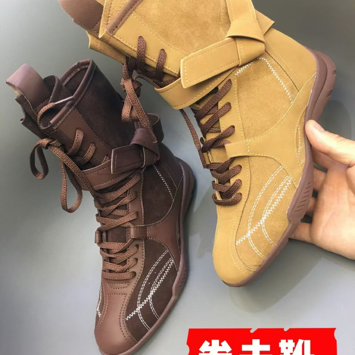 古典卡卡2025时尚个性潮流拳击靴