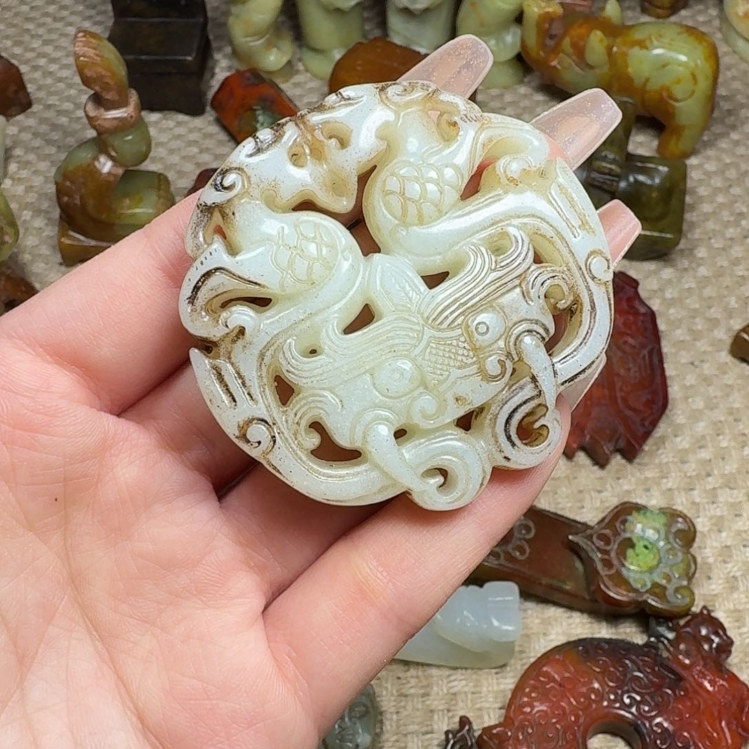 白玉菩提吊坠挂件