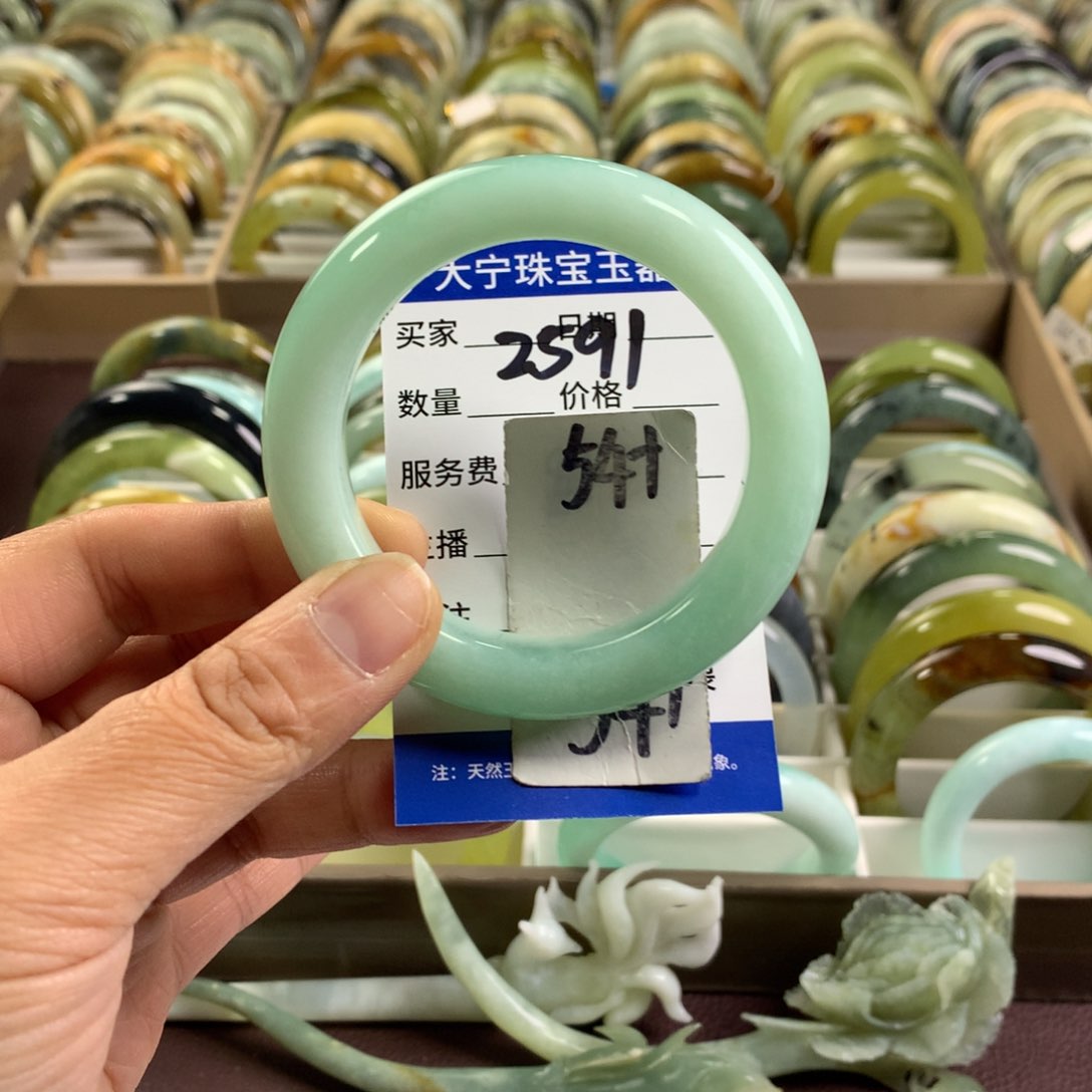 蛇纹石玉未镶嵌发饰2591