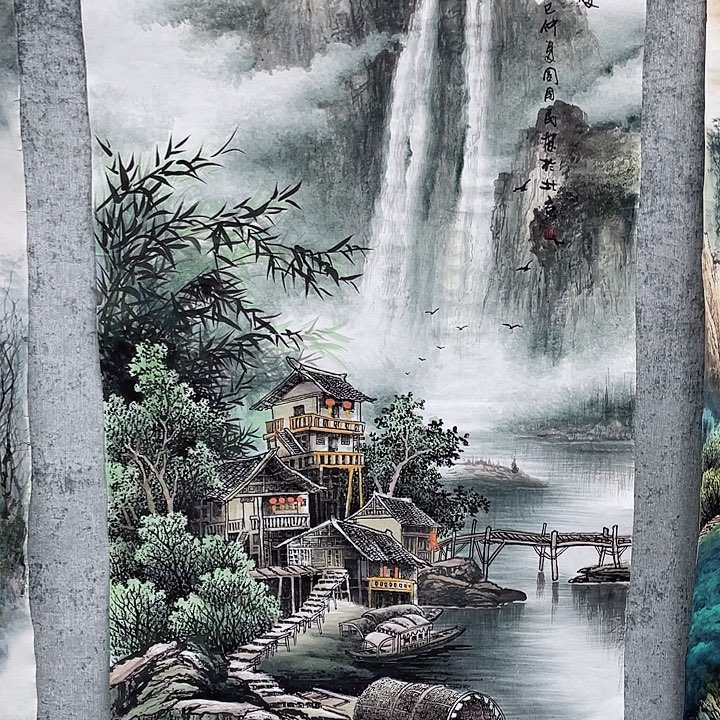 绘画雨****烟绘画作品周国民画芯