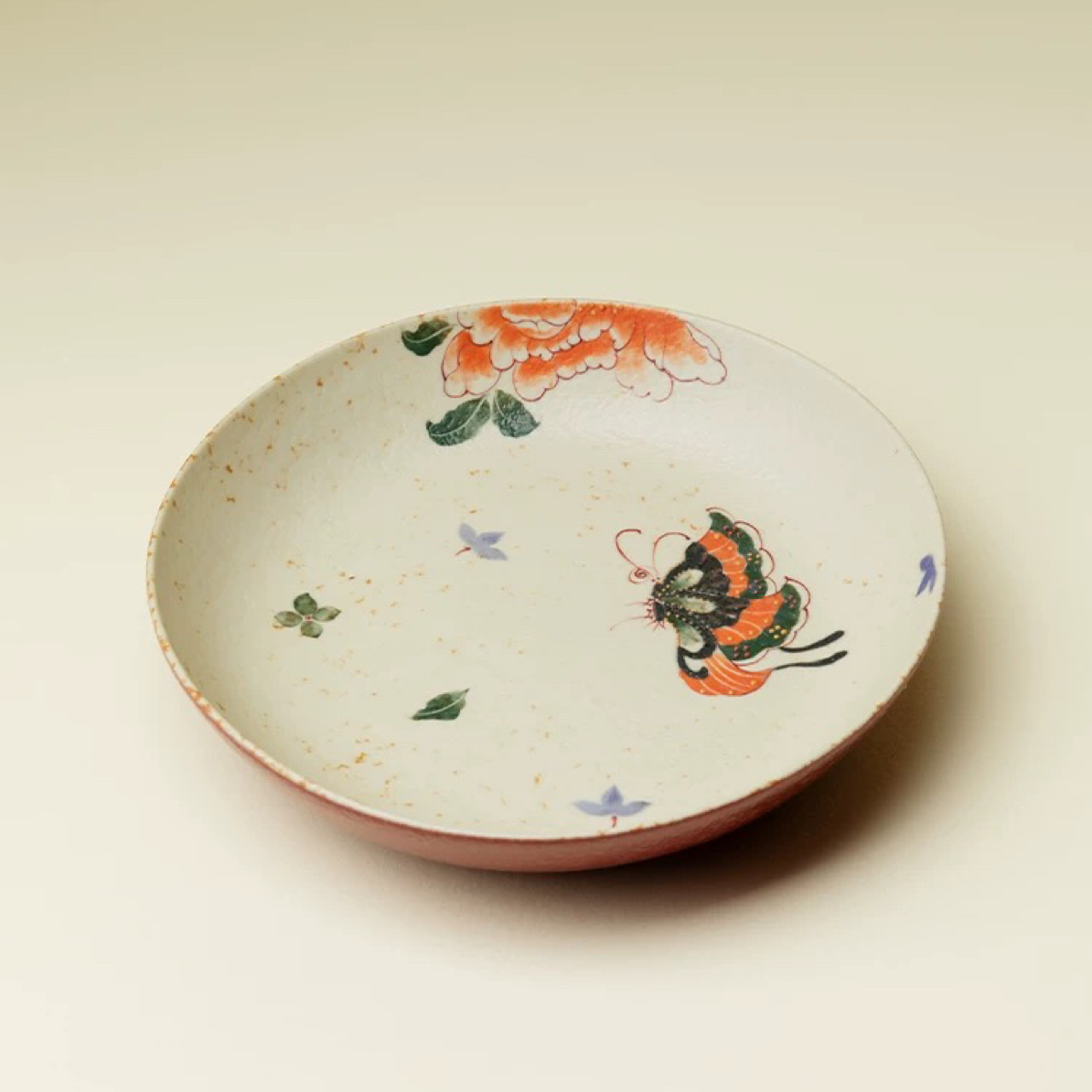 【蝶舞红棠壶承】焦糖釉陶瓷纯手绘手工茶盘点心盘