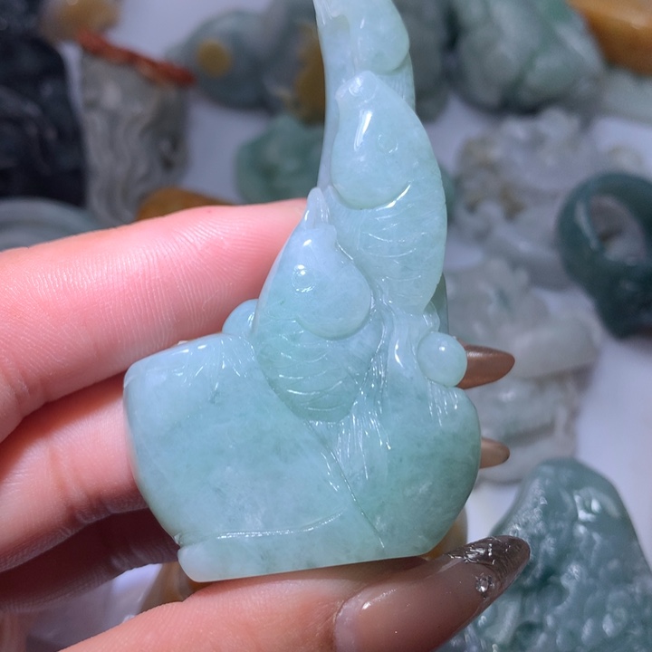 翡翠未镶嵌颈饰保真天然A货翡翠