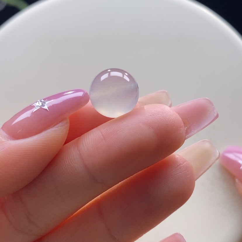 【闪购商品】翡翠未镶嵌颈饰翡翠藕玉色珠卡11.7mm