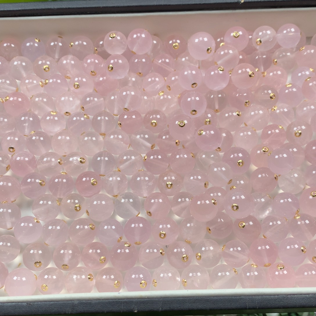 发晶手绳未镶嵌粉水晶路路通