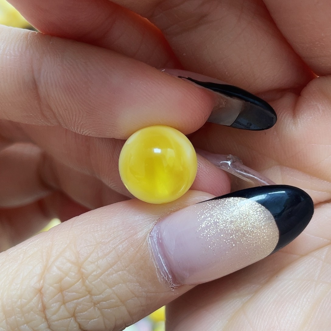 琥珀珠宝奇石未镶嵌12mm微瑕福利款