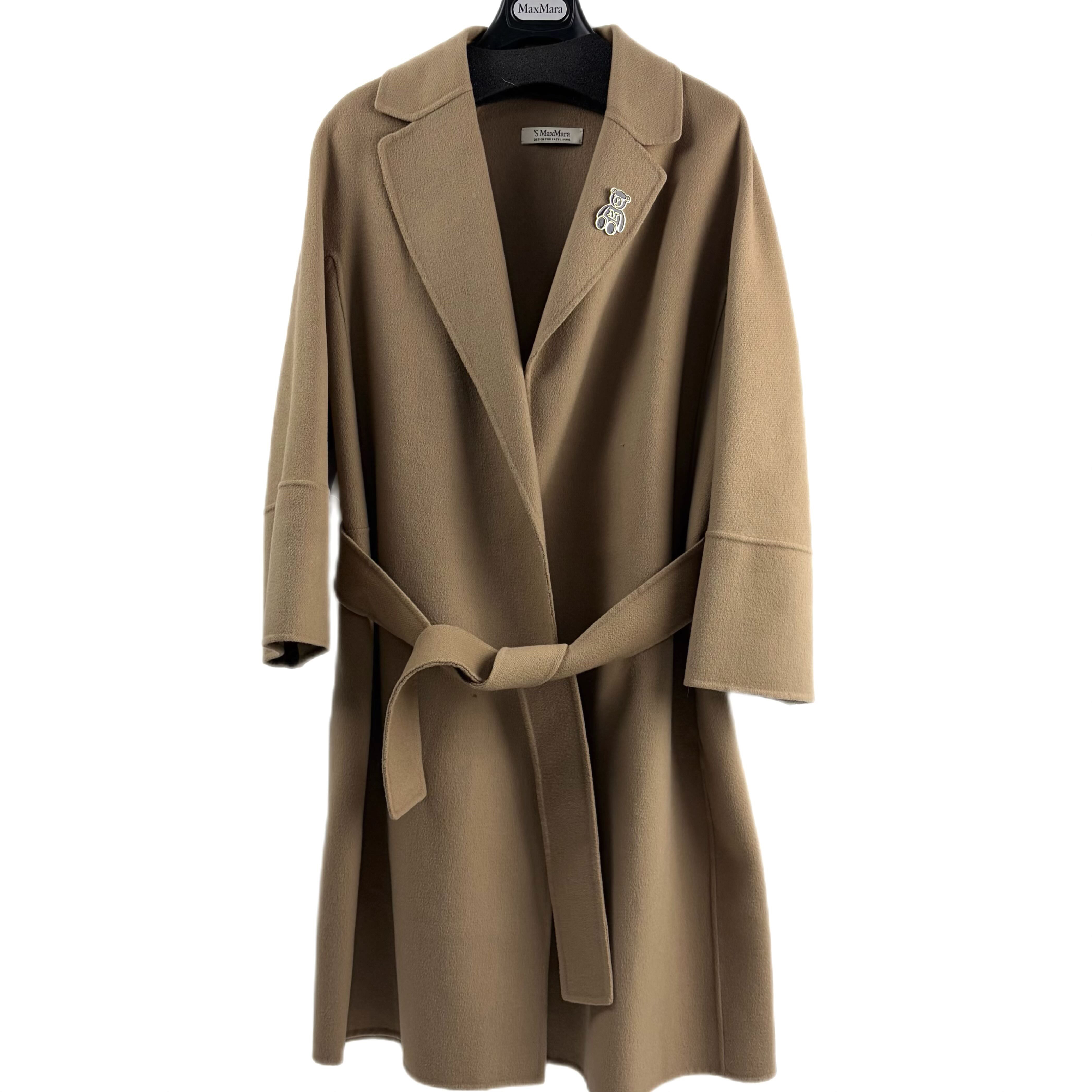 99新 MaxMara 36码 Maxmara 小熊标大衣 99新 sz0457