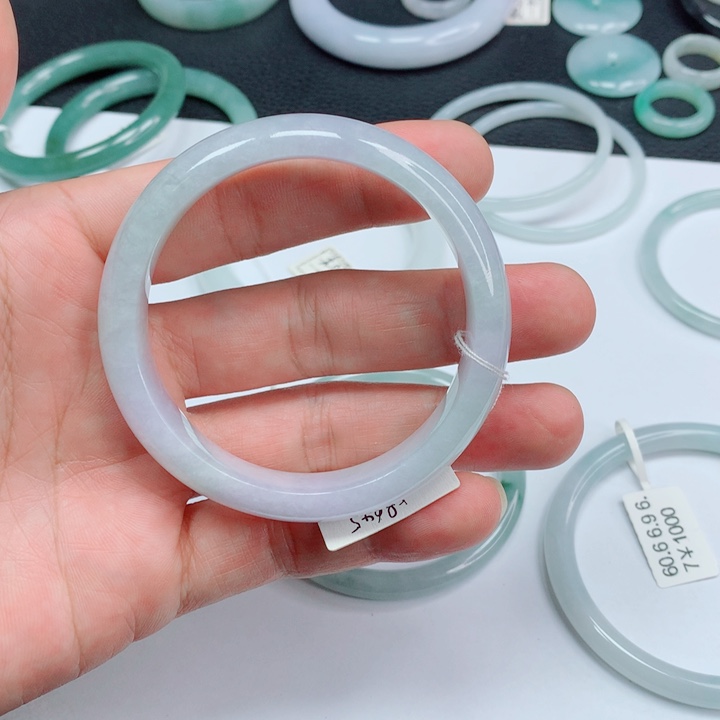 翡翠未镶嵌手镯57-58正圈