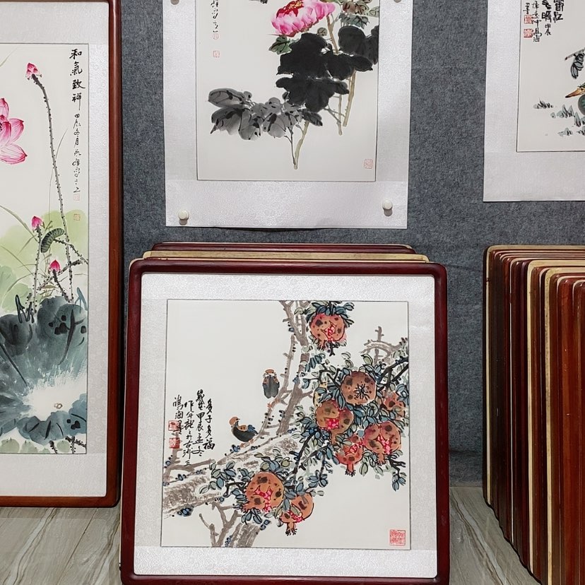 【闪购商品】国画书画作品带框65×65厘米